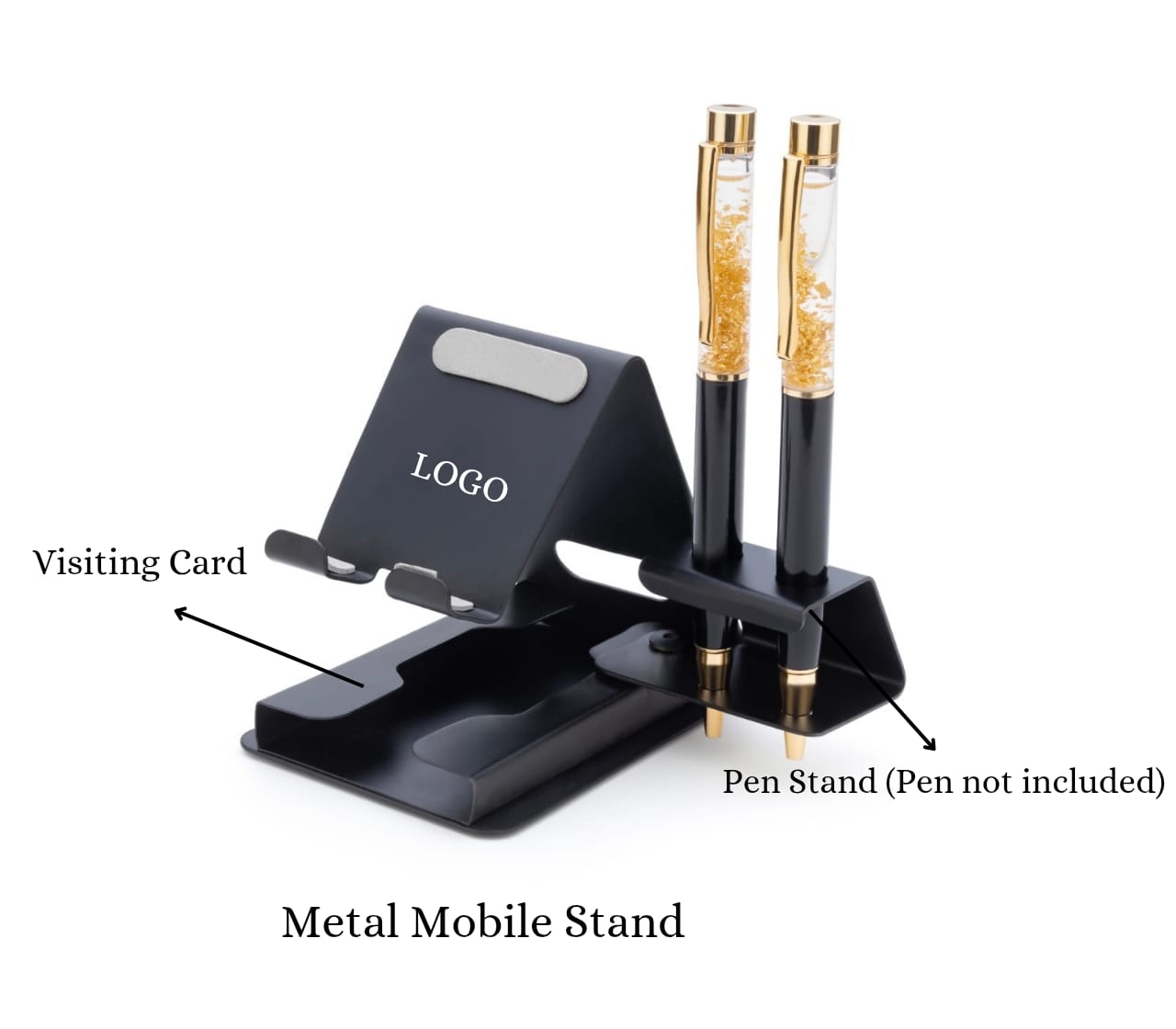 Metal Phone Stand with Pen Holder