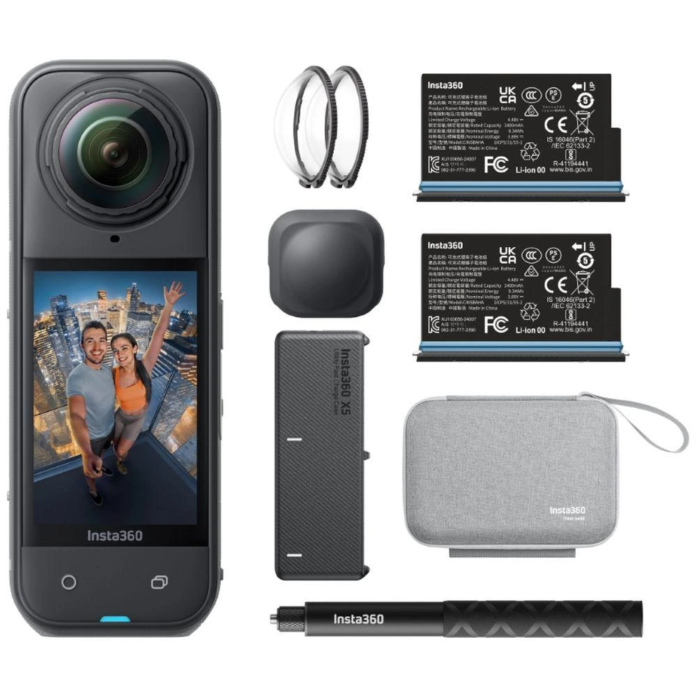 Insta360 X5 8K 360° Action Camera – Essentials Bundle